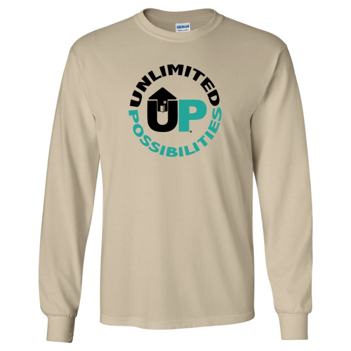 Gildan Ultra Cotton Longsleeve Basic T-Shirt -- Sand