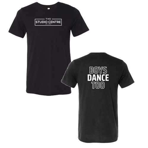 Boys Dance Too Mens/Unisex Bella Canvas Triblend Short Sleeve T-Shirt -- Solid Black