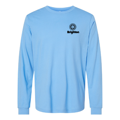 Brighton Logo 2 Black Ink -- Long Sleeve Carolina Blue