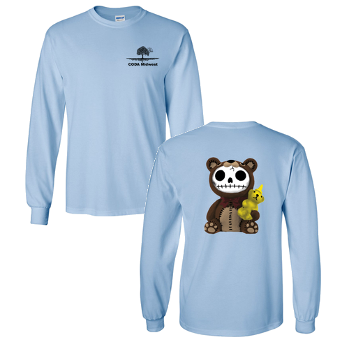 Mens/Unisex Gildan Ultra Cotton Longsleeve Basic T-Shirt -- Light Blue