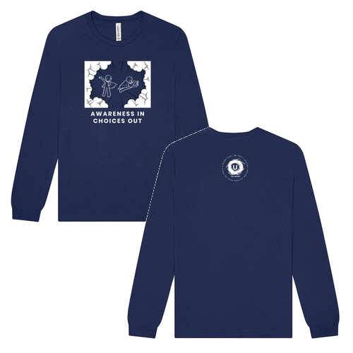 Mens/Unisex Bella Canvas Unisex Triblend Long Sleeve Tee -- Navy