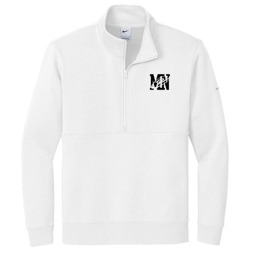 Nike Club Fleece Sleeve Swoosh 1/2-Zip -- White