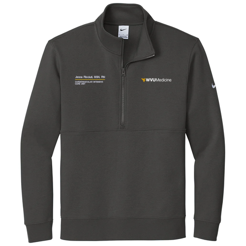 Nike Club Fleece Sleeve Swoosh 1/2-Zip -- Anthracite