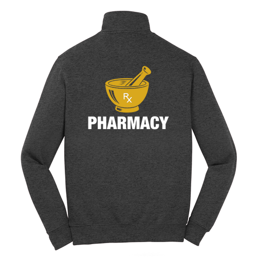 Screen Printed Sport Tek Quarter Zip Sweatshirt -- Graphite Heather