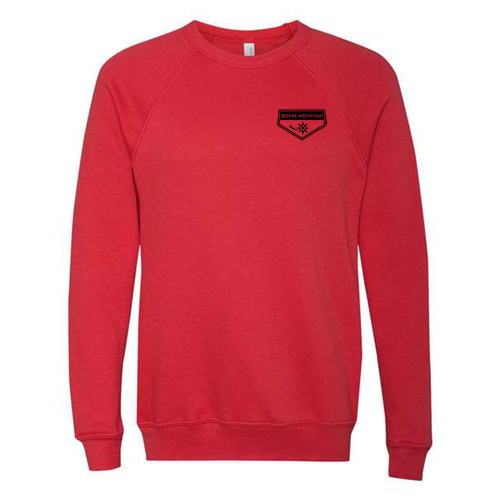 Boyne Mountain Logo 2 Black Ink -- Crewneck Sweatshirt Red