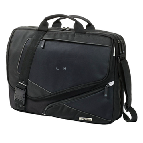OGIO Voyager Messenger Bag -- Black, CTH Logo, 18 Points