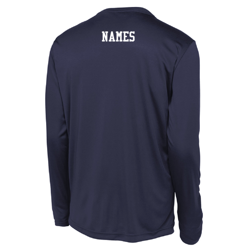 Optional Personalization Sport Tek Long Sleeve Competitor Tshirt -- True Navy