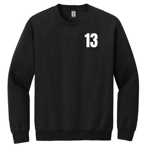 Crew Neck Sweatshirt You're Not Alone Design-- Black