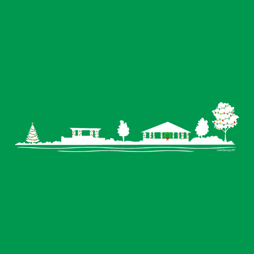 Slim Point Holiday -- Gildan Heavy Cotton Longsleeve Basic T-Shirt -- Irish Green