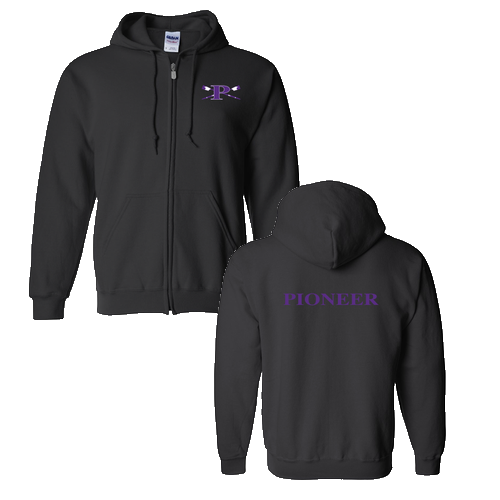 Full Zip Hooded Sweatshirt -- Black