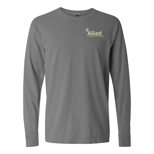 Screen Printed Comfort Colors Ringspun Long Sleeve Tee -- Grey