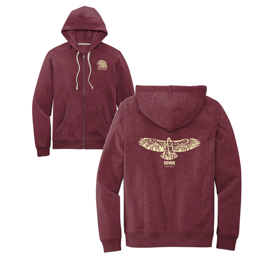 District Re-Fleece Full-Zip Hoodie -- Maroon Heather