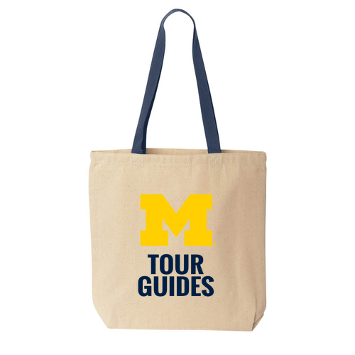 Liberty Bags Canvas Tote with Contrasting Handles -- Natural / Navy