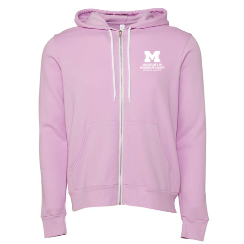 Mens/Unisex Bella Canvas Full-Zip Hooded Sweatshirt -- Lilac
