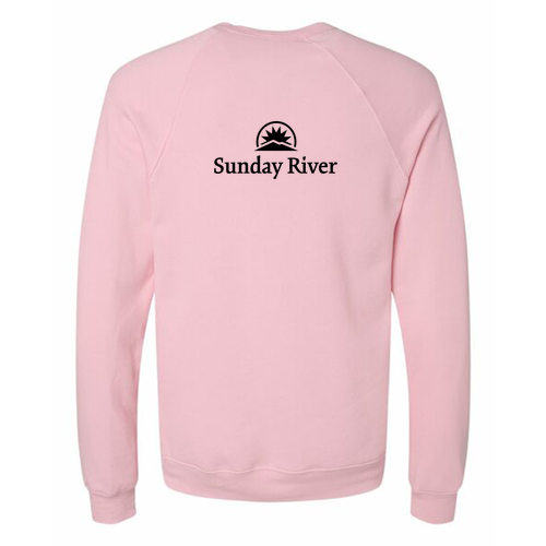 Sunday River Logo 2 Black Ink -- Crewneck Sweatshirt Pink
