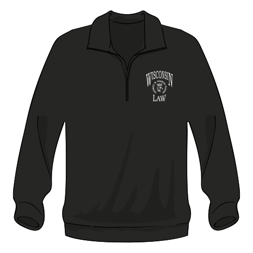 J America BTB Fleece 1/4 zip -- Black (Embroidery)