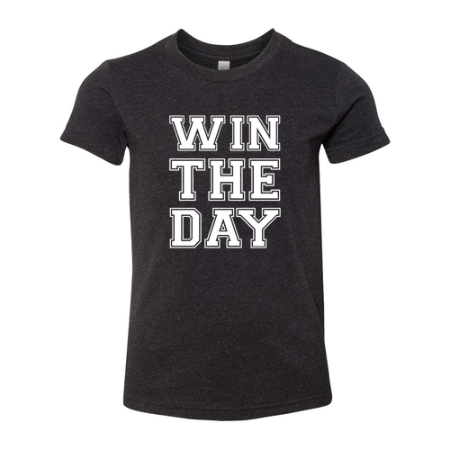 YOUTH Bella Canvas Heather CVC Short Sleeve Tee -- Black Heather