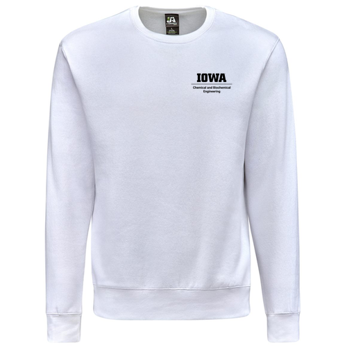 J. America BTB Fleece Crew -- White