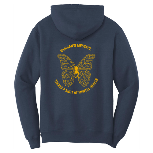 Port and Company Core Fleece Pullover Hooded Sweatshirt -- Navy