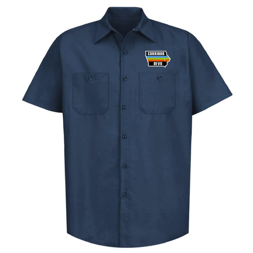 Red Kap Industrial Short Sleeve Work Shirt -- Navy