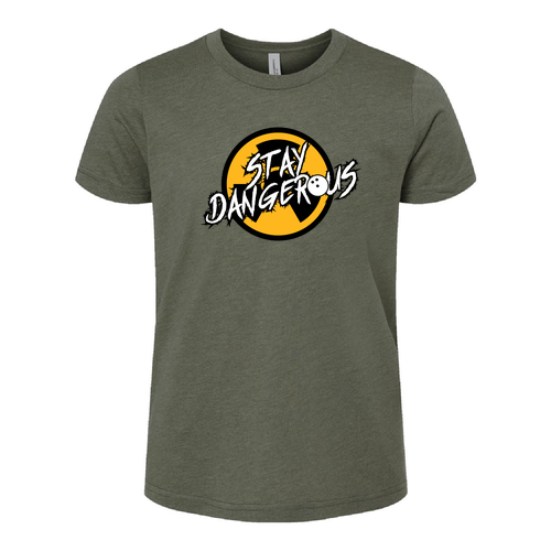 Youth Bella Canvas Heather CVC Short Sleeve Tee -- Heather Mil.Green