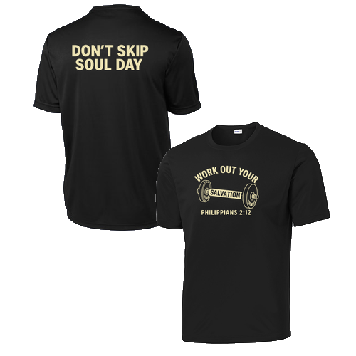 Work Out Your Salvation Tee -- Black
