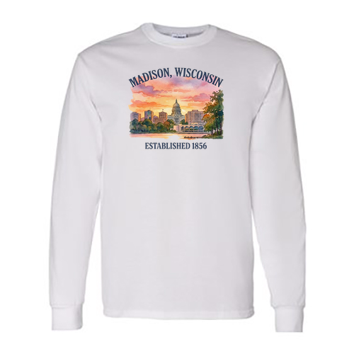 Gildan Heavy Cotton Longsleeve Basic T-Shirt -- White