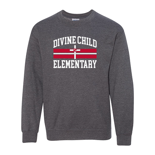 Youth Gildan Heavy Blend Crewneck Sweatshirt -- Dark Heather