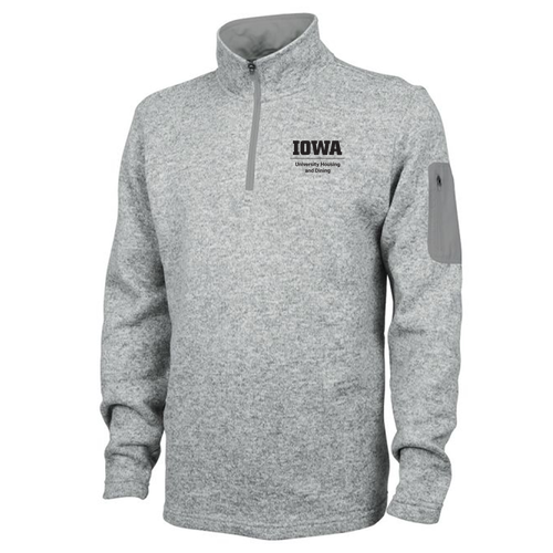 Charles River Mens Heathered Fleece Pullover -- Light Grey Heather