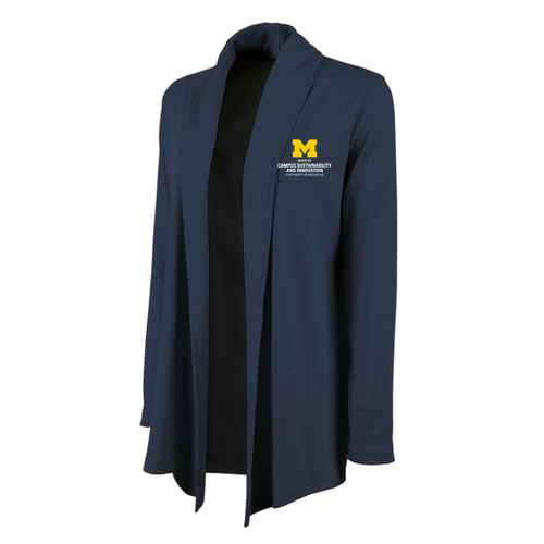 Ladies Charles River Cardigan Wrap -- Navy, $51