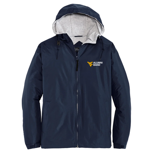Port Authority Team Jacket -- Bright Navy / Light Oxford