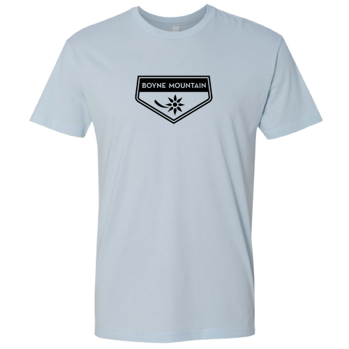 Boyne Mountain Logo 1 Black Ink -- short sleeve Light Blue