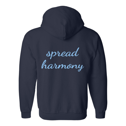 Gildan Full Zip Hooded Sweatshirt -- Navy