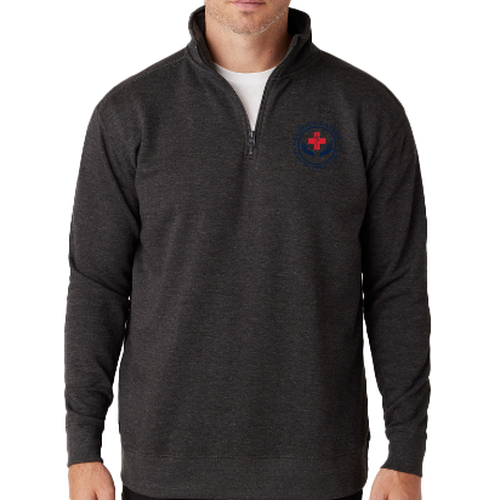 Cotton Heritage Quarter-Zip Fleece -- Charcoal Heather