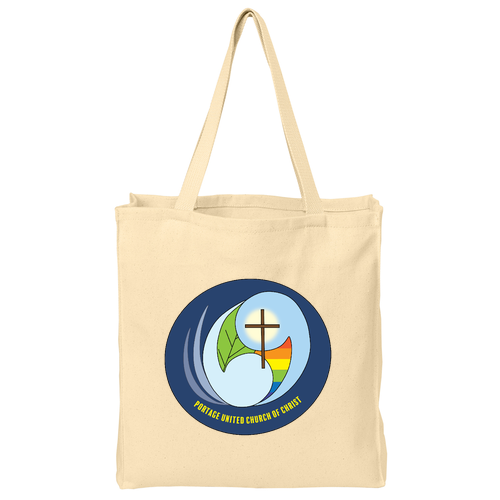 Port and Company Over The Shoulder Grocery Tote -- Natural