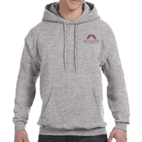 Hanes 7.8 Oz., 50/50 Comfort Blend Fleece Pullover Hood Adult -- Light Steel