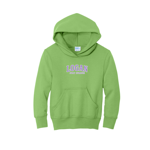 Port & Co Youth Core Fleece Pullover Hooded Sweatshirt -- Lime