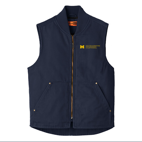 CornerStone Washed Duck Cloth Vest -- Navy, $76