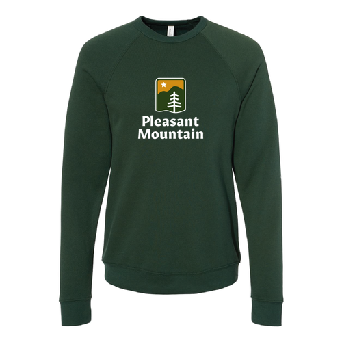 Pleasant Mountain Logo 1 Full color -- Crewneck Sweatshirt Forest