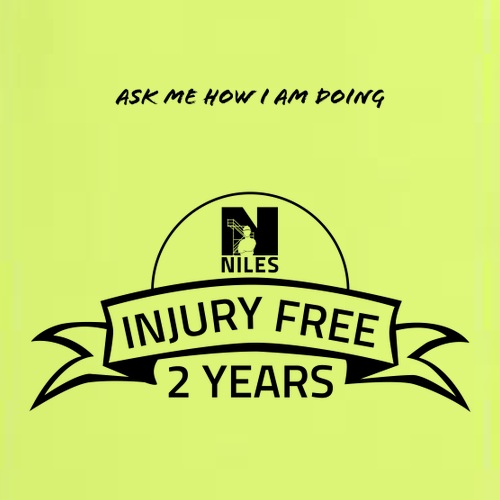 Gildan Long Sleeve Pocket Tee -- Safety Green, NPS Logo, 4 Points