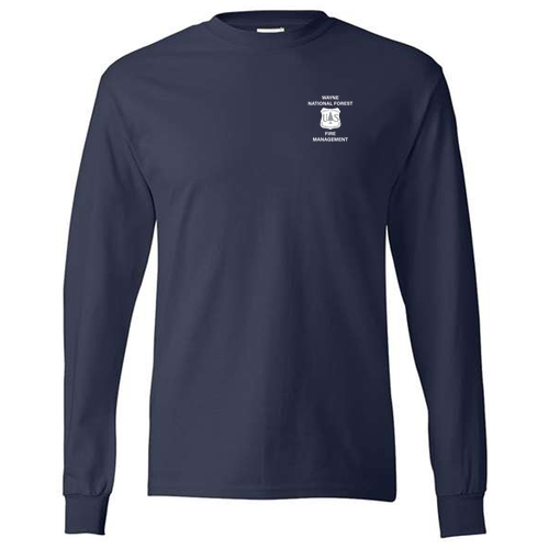 Hanes Adult 6 oz. Authentic-T Long-Sleeve T-Shirt -- Navy