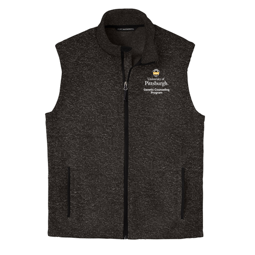 Port Authority Sweater Fleece Vest -- Black Heather