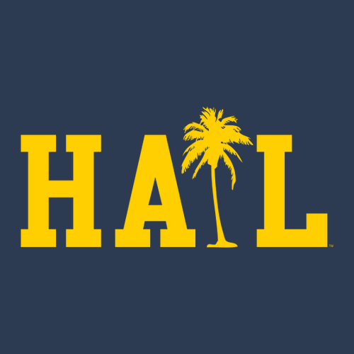 Mens/Unisex Next Level Soft Fitted Short Sleeve Tee -- Midnight Navy, Palm Tree Logo