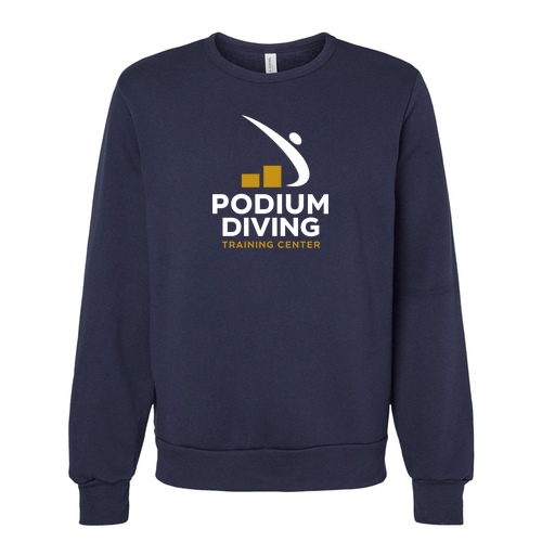 Bella+Canvas Sponge Fleece Classic Crewneck Sweatshirt -- Navy