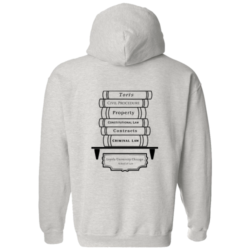 Law Books Hooded Sweatshirt -- Ash