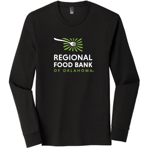 District Made Mens Perfect Tri Long Sleeve Crew Tee -- Black