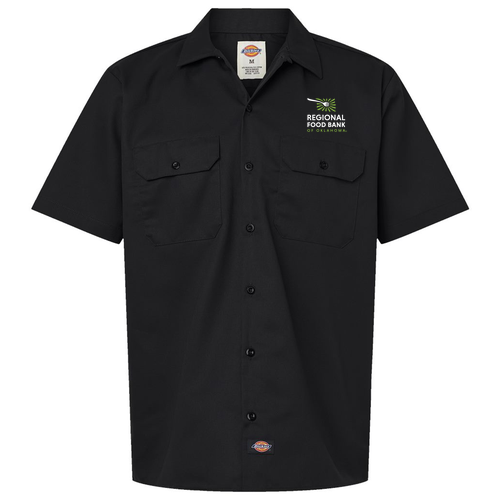 Dickies Short Sleeve Work Shirt Embroidered-- Black