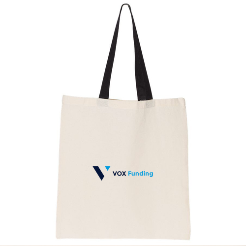 Bag Edge 12 oz. Canvas Tote with Contrasting Handles -- Natural / Black