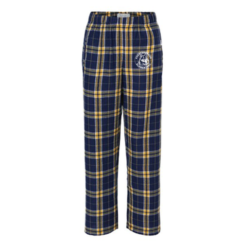 Boxercraft Youth Flannel Pants -- Navy / Gold