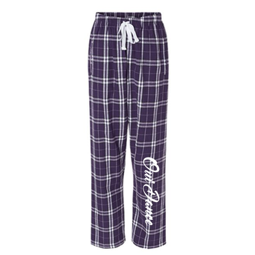Boxercraft Women's Haley Flannel Pants -- Purple / White